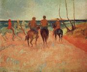Horseman at the beach Paul Gauguin